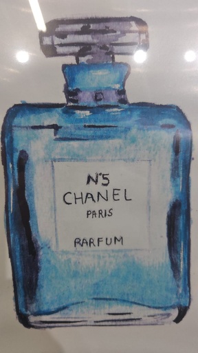 Tableau decoratif parfum  33x4-bleu