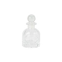 Mignonnette cabochon vintage verre transparent rainuré 5,1x9,5cm - 50ml