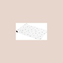 Chemin de table jardin botanique tissu blanc et vert sauge 28cmx3m