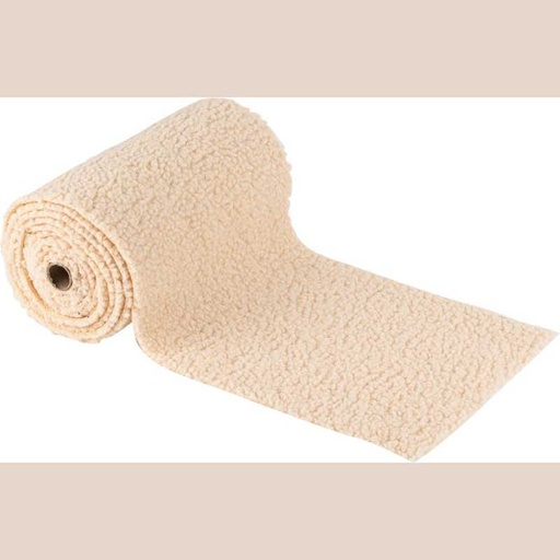 Chemin de table façon mouton tissu crème 28cmx2m