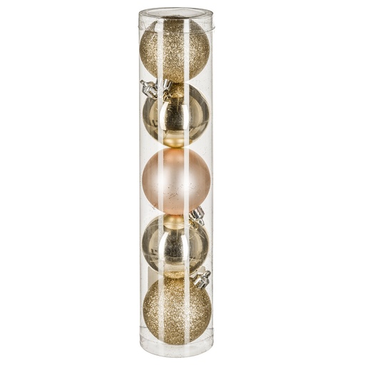 Boule de noel 50mm x5 or