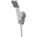 Support douchette sur ventouse abs/pvc - gris/blanc