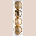 Boule de noel 80mm x4 or