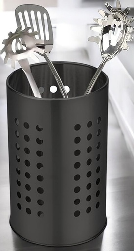 Porte-ustensiles de cuisine en métal - forme cylindrique