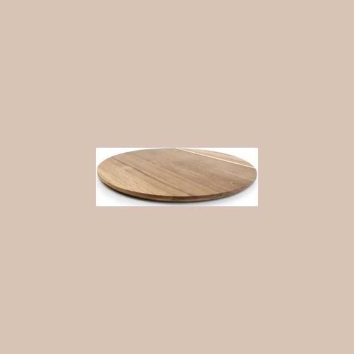 Assiette de service bois 38cm naturel
