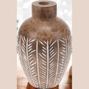 Vase col étroit 18cm brun cl