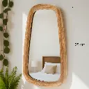 Miroir oval bois 25cm forme carré