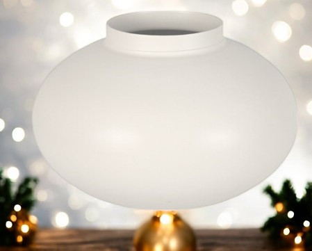Vase en métal blanc 8 cm