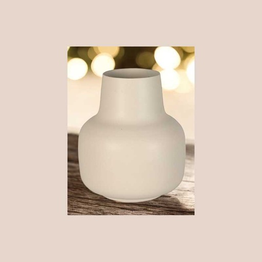 Vase en métal gris chaud 14 cm modèle 2
