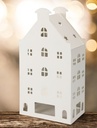 Photophore en forme de maison en fer 20x11x32 cm toit avec cheminée