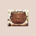 Porte bougie dentelle marron