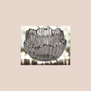 Porte bougie dentelle gris