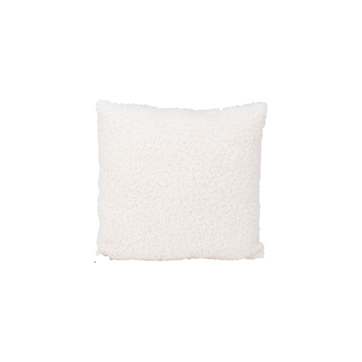 Coussin teddy carre blanc