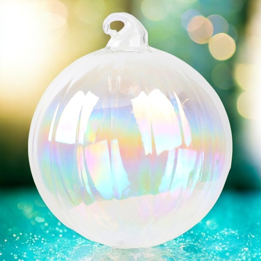Boule de noel  transparent 8cm 