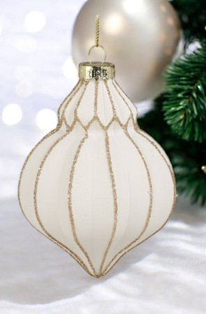 Boule de noel en verre montgolfière