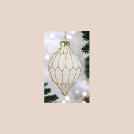 Boule de noel en verre alvéole