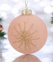 Boule de noel rose clair fontaine