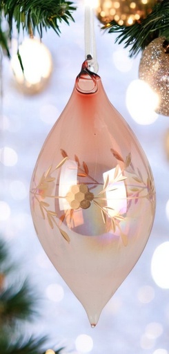 Boule de noel rose gold ovale
