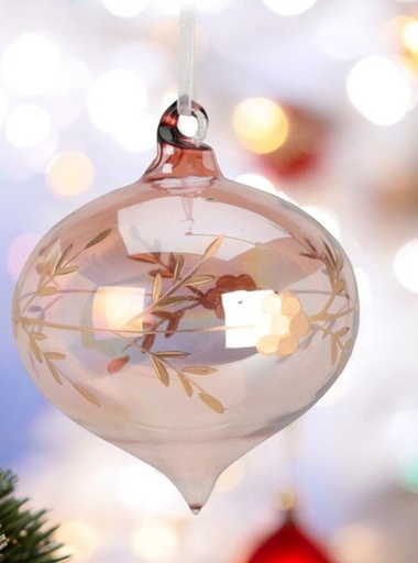 Boule de noel rose gold oignon