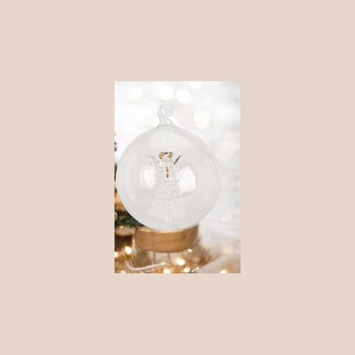 Boule de noël ange prie