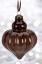 Boule de noël en verre goutte sombre