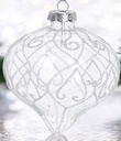 Décoration en verre forme oignon - cœur