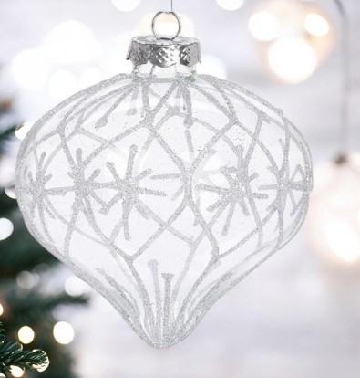 Décoration en verre forme oignon - étoile