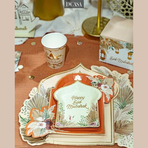 Assiette eid "casablanca" x10 petit modèle