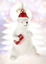 Figurine ours polaire 10 cm à suspendre