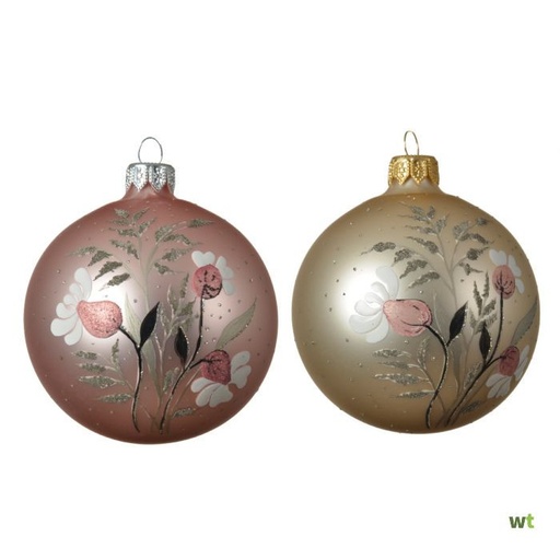 Boule verre   herbes et fleurs   pe