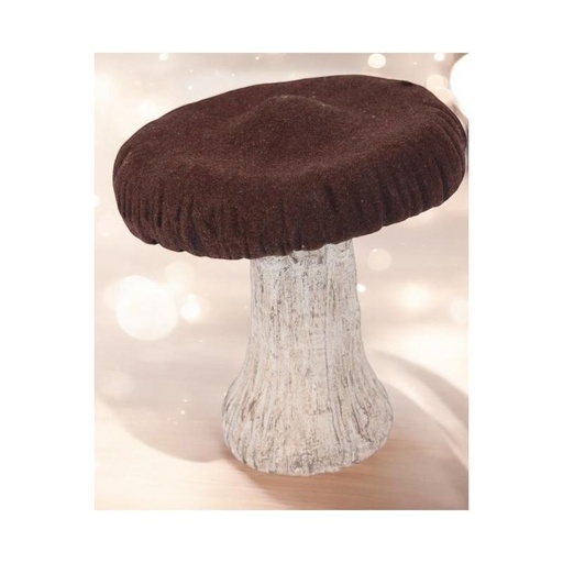 Champignon en céramique 10 cm marron