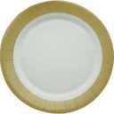 Lot de 12 assiettes carton bordure dore 10"x12