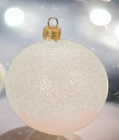 Boule de noël en verre 6 cm matte beige