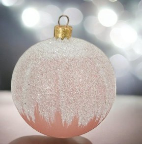 Boule de noël en verre 6 cm matte rose foncé