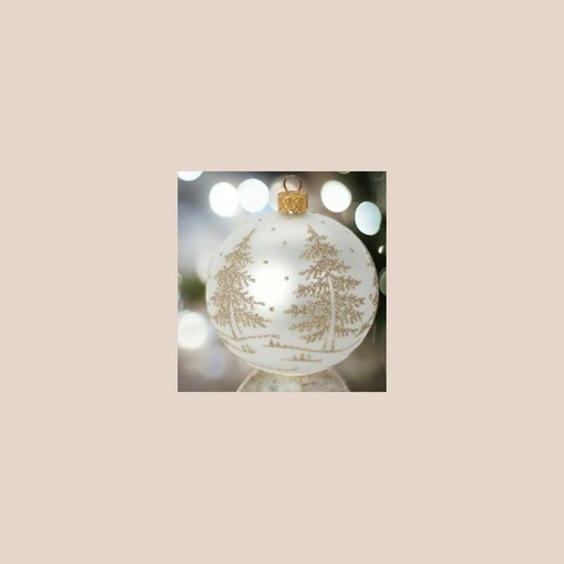 Boule de noël en verre 8 cm modèle 1