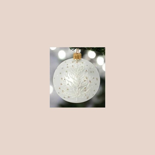 Boule de noël en verre 8 cm modèle 2