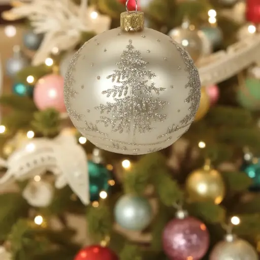 boule noel doré 3 sapins