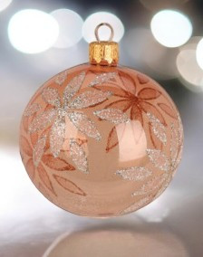 Boule noël en verre 8 cm modèle 1