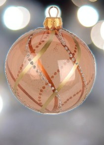 Boule noël en verre 8 cm modèle 2