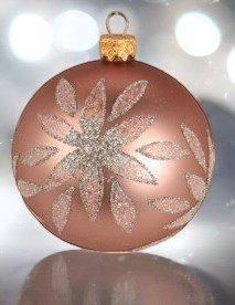Boule noël en verre 8 cm modèle 3