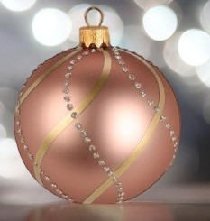 Boule noël en verre 8 cm modèle 4