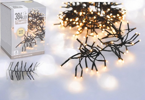 Guirlande grappe 384led bl-ch