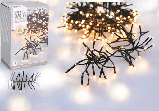 Guirlande grappe 576led bl-ch