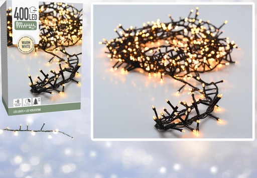 Guirlande grappe 400 led bl-ch