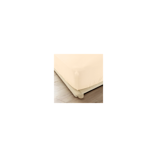 Drap housse 160x200 sable gaze de coton celestia