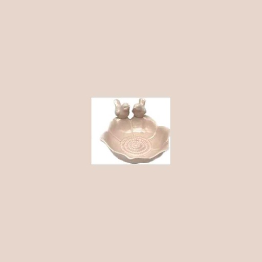 Vide poche oiseau beige