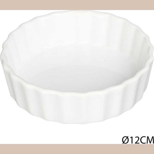 Moule à tartelette 12cm ceram blanc