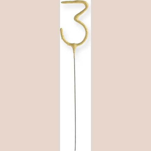 Bougie chiffre scintillante 03