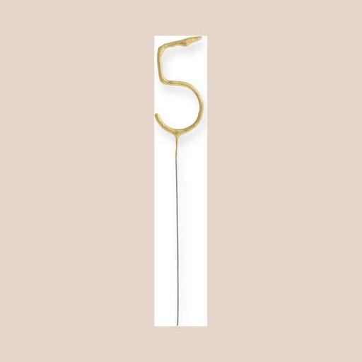 Bougie chiffre scintillante 05