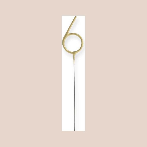 Bougie chiffre scintillante 06